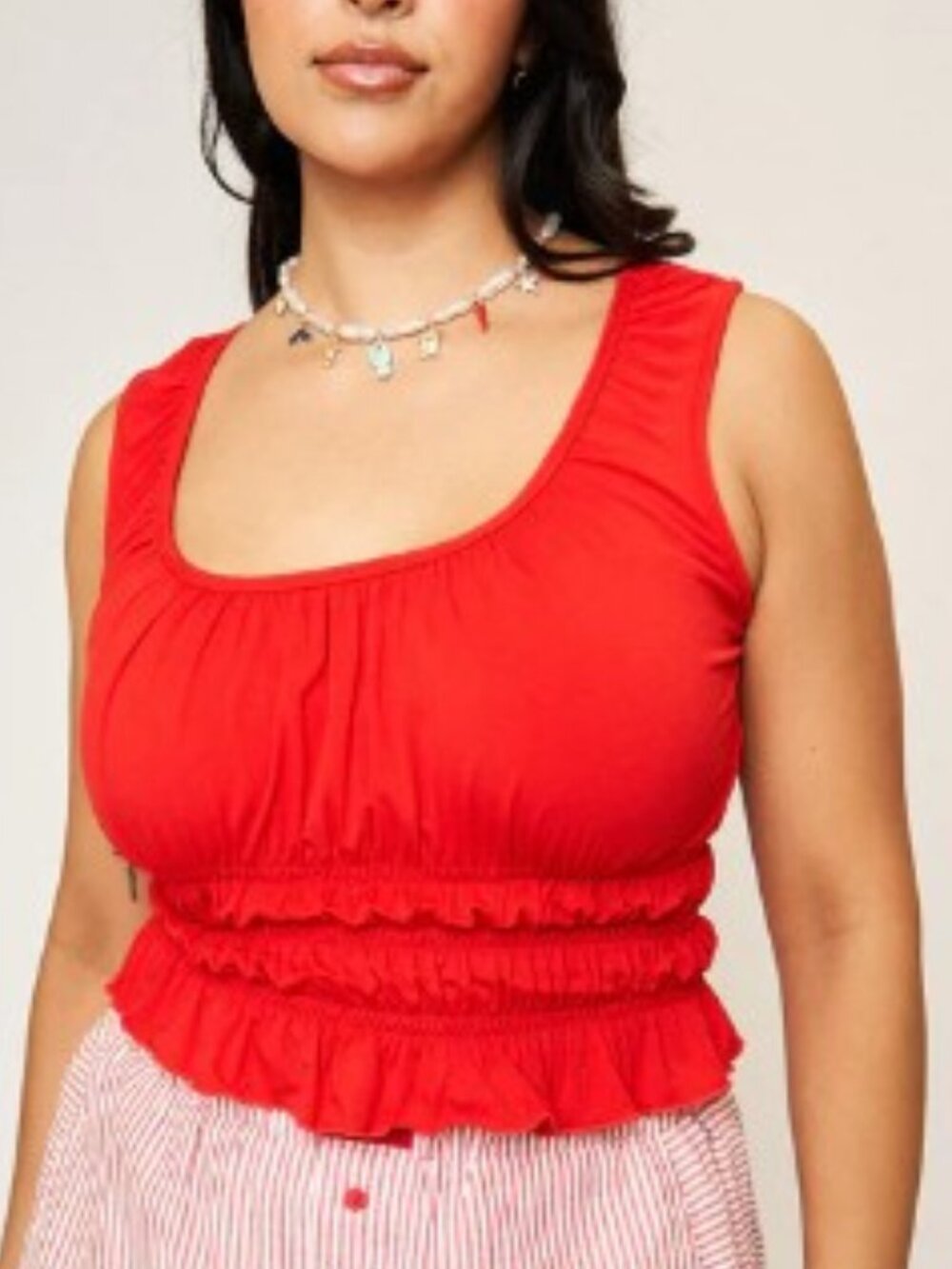 What lo wants Smocked Corset Tank 5X